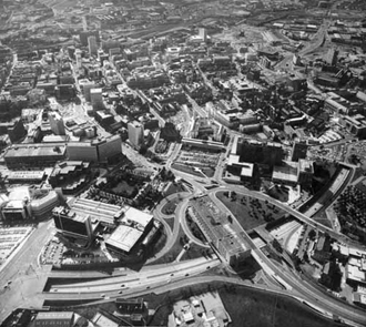 Flyfoto av Inner Ring Road fra 1981.
